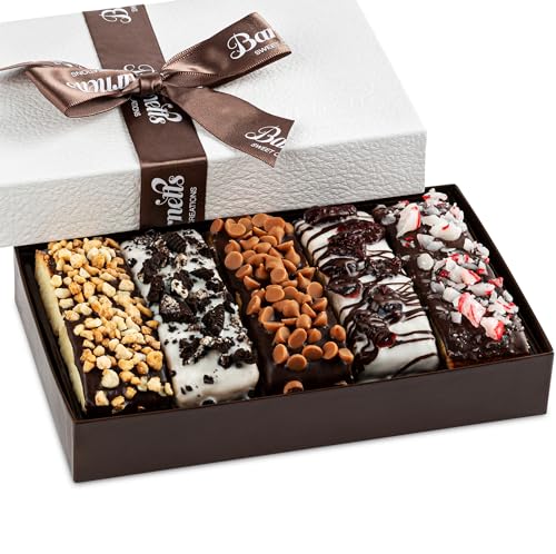 5 Valentines Chocolate Biscotti Gift Box, Gourmet Cookie Gift Basket for Food Delivery, Fancy Cookies Gift Ideas for Women, Men, Wife Girlfriend ProductsLogo