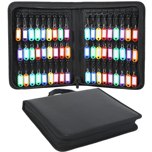 Opastry Zippered Key Case, Portable Key Organizer with Handle, Waterproof & Fireproof Key Binder with 54 Hooks and Tags, Key Box Organizer for Estate Sales, Hotel Executives, Landlord, Car Rental ProductsLogo