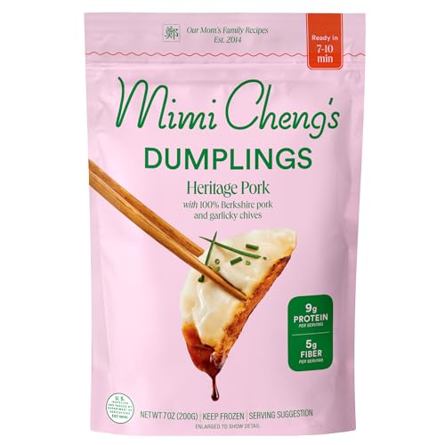 Mimi Cheng's Heritage Pork Dumplings – Frozen Premium Berkshire Pork with Garlicky Chinese Chives, 7 OZ – Frozen Dinner or Appetizer Made From Scratch, No Artificial Ingredients or Preservatives ProductsLogo