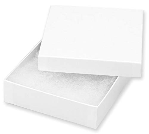 Darice Jewelry Boxes For Christmas - White - 3.5 x 3.5 x 7/8 inches - 6 pieces ProductsLogo