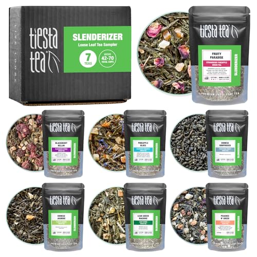 Tiesta Tea - 7 Green Teas Dry Flight Sampler, Loose Leaf, Medium Caffeine Hot & Iced Tea, Premium Green Tea Blends, 7 Resealable Sample Pouches ProductsLogo