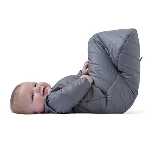 baby deedee Sleep Nest Travel Quilted Baby Sleeping Bag Sack with Sleeves, Gray Skies, Large (18-36 Months) ProductsLogo