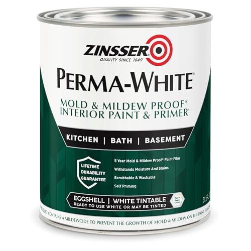 Zinsser 02774 PERMA-WHITE Mold & Mildew Proof Interior Paint, Quart, Eggshell White ProductsLogo