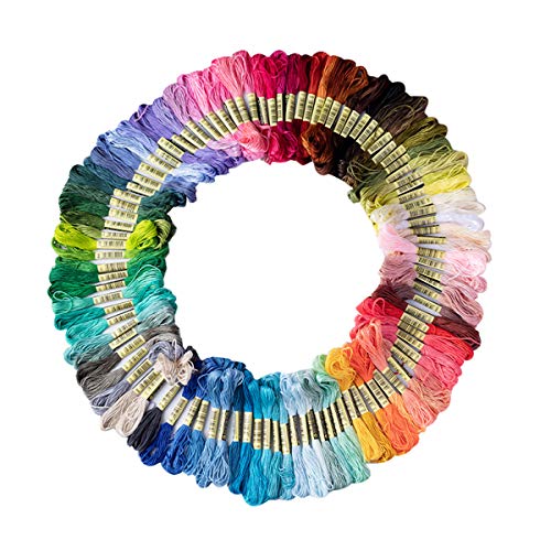 Friendship Bracelet String 50 Skeins Rainbow Color Embroidery Floss Cross Stitch Embroidery Thread Cotton Floss Bracelet Yarn, Craft Floss ProductsLogo