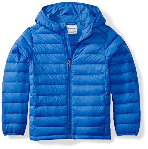Amazon Essentials Boys' Lightweight Water-Resistant Packable Hooded Puffer Jacket, Blue, X-Large ProductsLogo