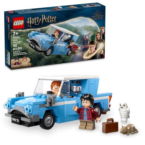 LEGO Harry Potter Flying Ford Anglia, Buildable Car Toy with 2 Minifigures for Role Play, Fantasy Playset for Kids, Harry Potter Car, Gift for Boys, Girls and Any Fan Ages 7 and Up, 76424 ProductsLogo