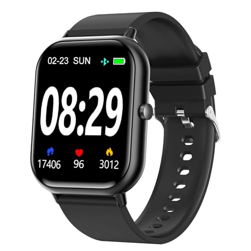 Smart Watch for Men Women SmartWatch 1.83" for iPhone Samsung Android Phone Compatible, Fitness Tracker Watch with Pedometer, Heart Rate/Sleep Monitor, Blood Oxygen, IP68 Waterproof ProductsLogo