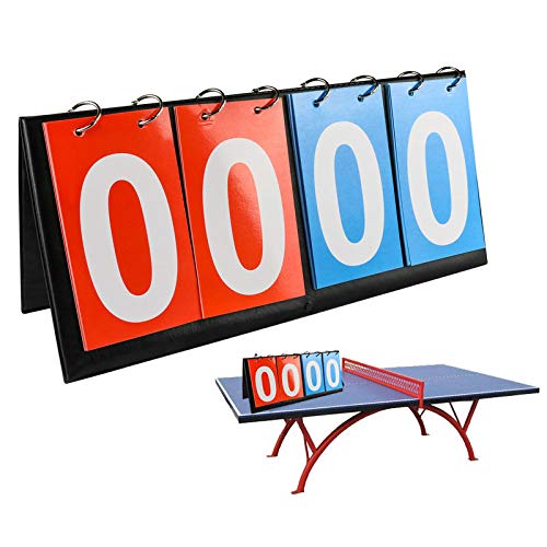 APORO 4-Digital Portable Table Top Scoreboard Flipper, Multi Sports Score Flip Scoreboard (0-99) ProductsLogo