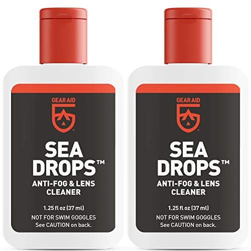 GEAR AID Sea Drops Cleaner and Anti-fog for Dive and Snorkel Masks, Clears Up Dirty, Foggy Lenses, 1.25 fl oz ProductsLogo