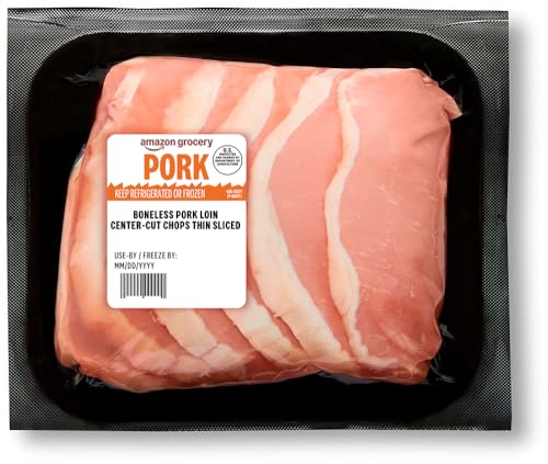 Amazon Grocery, Pork Loin Center-Cut Chops Thin-Sliced, Boneless (Prop 12 Compliant), Weight Varies ProductsLogo