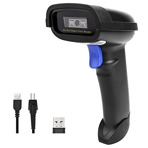NETUM Bluetooth Barcode Scanner, Compatible with 2.4G Wireless & Bluetooth Function & Wired Connection, Connect Smart Phone, Tablet, PC, CCD Bar Code Reader Work with Windows, Mac,Android (NT-1228BC) ProductsLogo