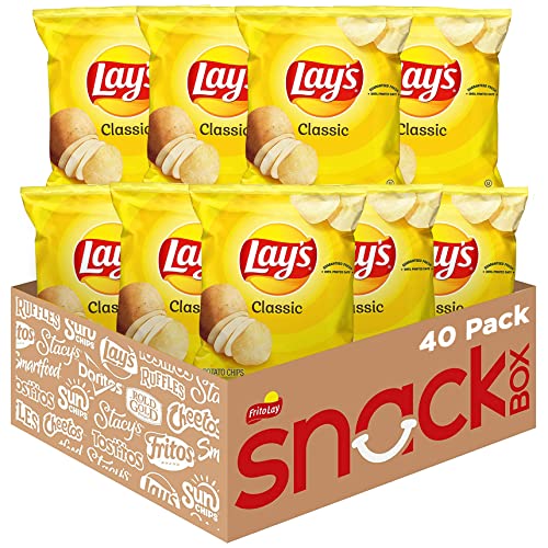 Lay's Potato Chips, Classic, 1 Ounce (Pack of 40) ProductsLogo