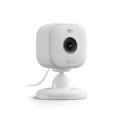 Blink Mini 2 — Home Security & Pet Camera with HD video, color night view, motion detection, two-way audio, and built-in spotlight — 1 camera (White) ProductsLogo