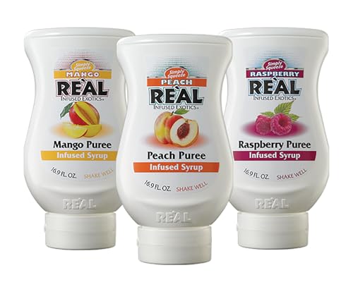 Reàl Infused Exotics Tea Flavoring Syrup - Mango, Peach, Raspberry (Pack of 3, 16.9 FL OZ Bottles) ProductsLogo