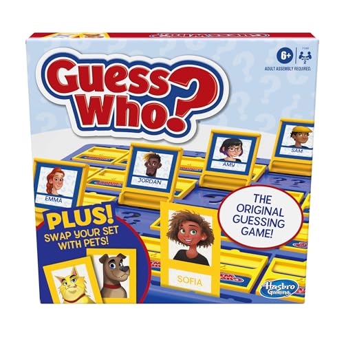 Hasbro Gaming Guess Who? Board Game, with People and Pets Cards, The Original Guessing Game for Kids, Ages 6 and Up (Amazon Exclusive) ProductsLogo