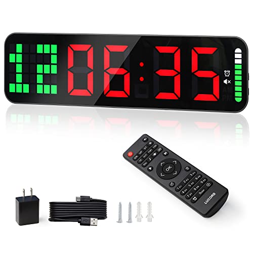 LUCORB Gym Timer - Large Digital Gym Clock Wall with Interval Time Progress Bar, Countdown/Up Stopwatch, Remote Control for Home Gym Garage Boxing Crossfit ProductsLogo