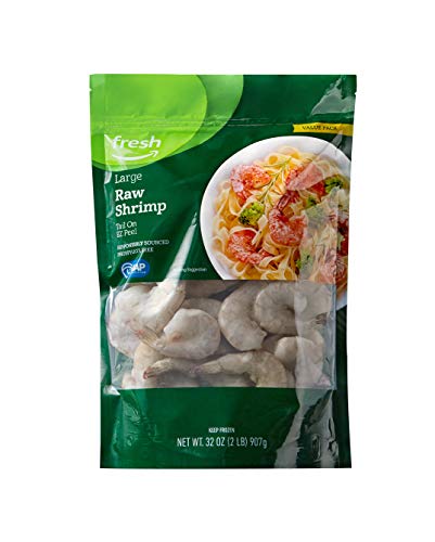 Amazon Fresh Brand, Raw Large Easy Peel Tail On Shrimp Value Pack (31-40 Count/Pound), 2 Lb (Frozen), Responsibly Sourced, Phosphate Free ProductsLogo