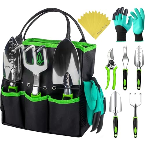 GROWIT Heavy Duty Gardening Tools - 22-Piece Gardening Gifts for Women, Men, Mom, Dad - Durable, Ergonomic Garden Tools Set ProductsLogo