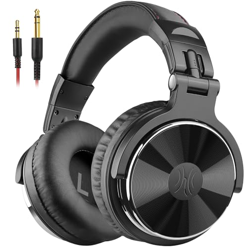 OneOdio Wired Over Ear Headphones Hi-Res Studio Monitor & Mixing DJ Stereo Headsets with 50mm Drivers and 1/4 to 3.5mm Jack for AMP Computer Recording Podcast Keyboard Guitar Laptop - Black ProductsLogo