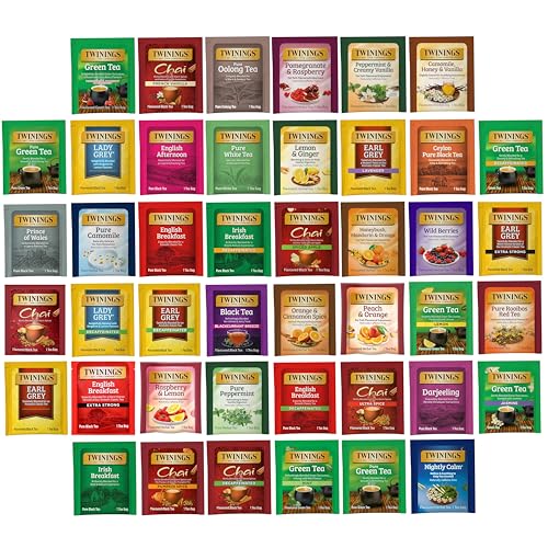 Twinings Tea Bag Sampler Assortment, Variety Pack (44 Count), 44 Unique Flavors for Tea Lovers: Women, Men, Couples, Family, Friends, Coworkers ProductsLogo