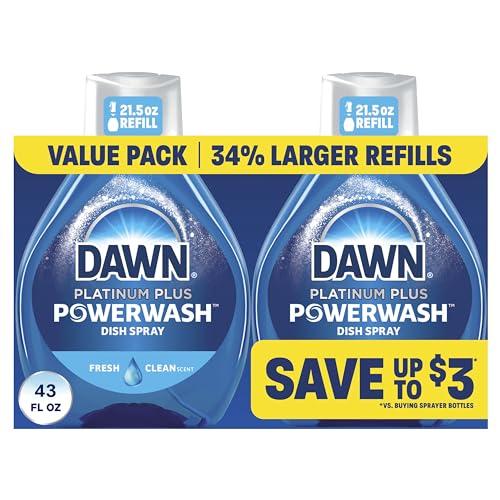 Dawn Powerwash Fresh Dish Spray, Liquid Dish Soap, Dish Soap Refill, Dish Detergent Liquid, 2 Refills, 43 Fl Oz ProductsLogo