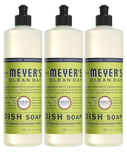 MRS. MEYER'S CLEAN DAY Liquid Dish Soap, Biodegradable Formula, Lemon Verbena, 16 fl. oz - Pack of 3 ProductsLogo