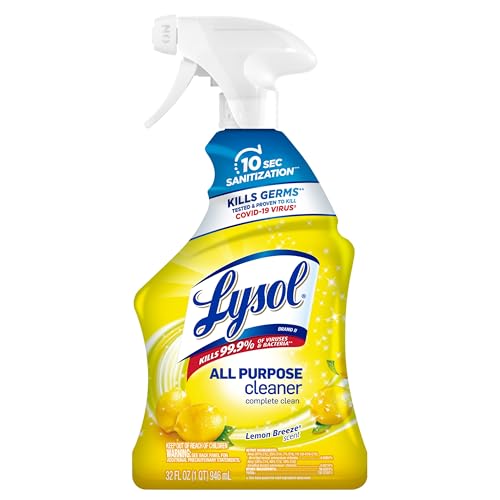 Lysol All Purpose Cleaner Spray, Multi-Purpose Disinfecting Spray, Kitchen & Bathroom Cleaner, Lemon Breeze Scent, 32 Fl Oz ProductsLogo