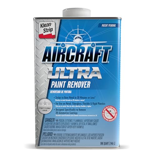 KLEAN-STRIP Aircraft Ultra Paint Remover - Powerful Formula Strips Automotive & Metal Coatings, Visible Lifting, Fast-Acting - 1 Quart ProductsLogo