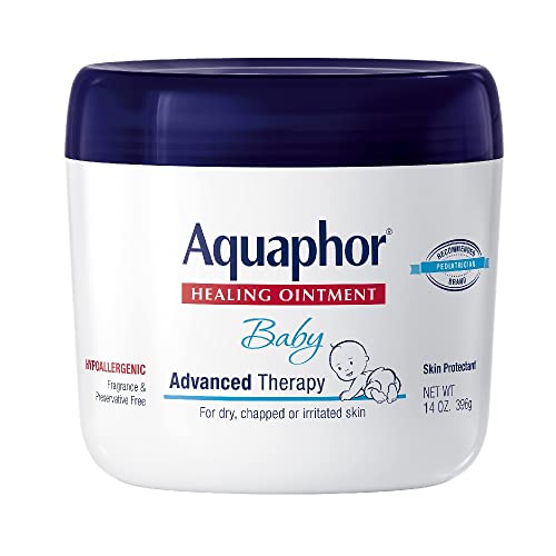 Aquaphor Baby Healing Ointment Advanced Therapy Skin Protectant for Chapped or Dry Skin, Drool Rash and Diaper Rash Ointment, 14 Oz Jar ProductsLogo