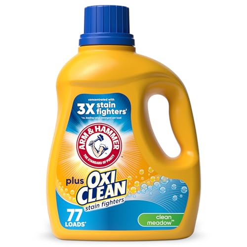 ARM & HAMMER Plus OxiClean Clean Meadow, 77 Loads Liquid Laundry Detergent, 100.5 fl oz ProductsLogo