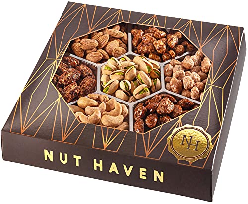 Holiday Nuts Gift Basket - Extra Large Assortment of Sweet & Roasted Salted Gourmet Nuts - Assorted Food Gift Box for Husband, Dad, Him, Fathers Day, Family, Sympathy, Men & Women. ProductsLogo