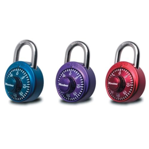 Master Lock 1530DCM School or Gym Locker Lock Combination Padlock, Back to School Essential, Pack of 1 - Colors May Vary ProductsLogo