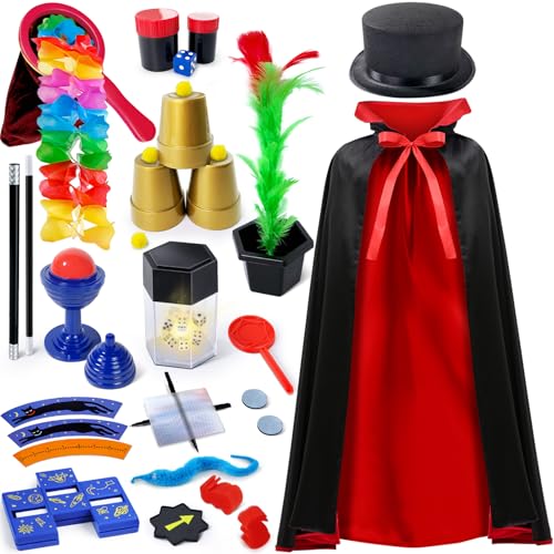 PATIFEED Kids Magic Kit, Magician Costume for Pretend Play, Magic Set with Instructions for Each Trick for Kids Ages 6 7 8 9 10 11 12 ProductsLogo