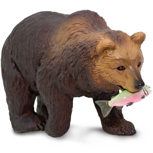 Safari Ltd. Grizzly Bear Figurine - Detailed 4.5" Plastic Model Figure - Fun Educational Play Toy for Boys, Girls & Kids Ages 3+ ProductsLogo