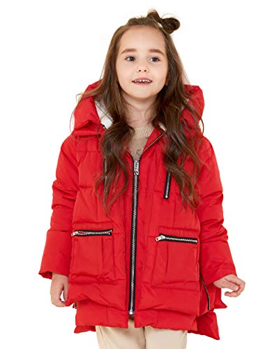 Orolay Children Hooded Down Coat Girl's Quilted Puffer Jacket Boy's Winter Jackets Red 120CM ProductsLogo