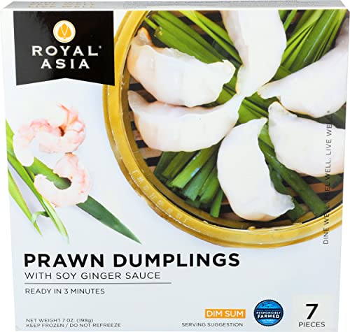 Royal Asia, Prawn Dumplings with Soy Ginger Sauce, 7 Ounce (Frozen) ProductsLogo
