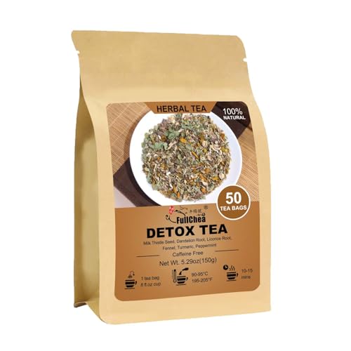 FullChea - Detox Tea Bags, 50 Teabags Liver Detox Tea, With Milk Thistle Seed, Dandelion Root, Licorice Root, Fennel, Turmeric, Peppermint - Liver Cleansing and Support ProductsLogo