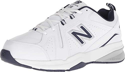New Balance Men's 608 V5 Casual Comfort Cross Trainer, White/Navy, 11 Wide ProductsLogo