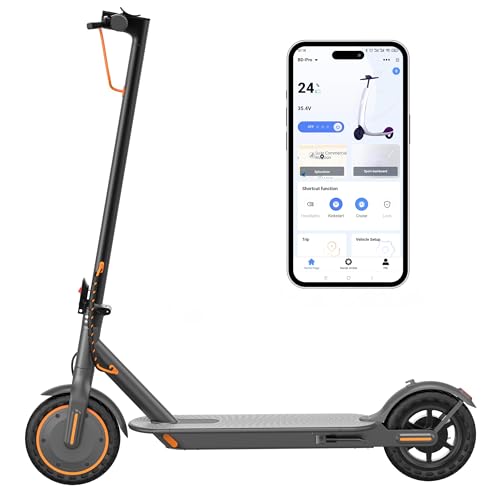 VOLPAM Electric Scooter for Adult, 350W Motor, 19/21 Miles Long Range, 19/22 MPH Speed, 8.5" Tires, Folding E-Scooter for Adults, E Kick Scooter with Smart APP, Dual Braking (SP03-19Miles-Orange) ProductsLogo