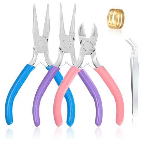 3 Pcs Jewelry Pliers Set - Needle Nose, Round Nose and Wire Cutters for Jewelry Making, Repair and Crafts，Wire Wrapping Beading Crafts Pliers ProductsLogo