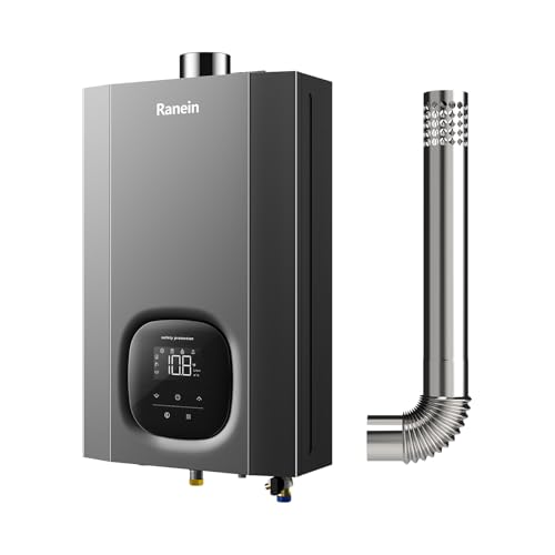 Ranein Natural Gas Tankless Water Heater with Vent Pipe, Indoor Max 4.3 GPM, 100,000 BTU Instant Hot Water Heater ProductsLogo