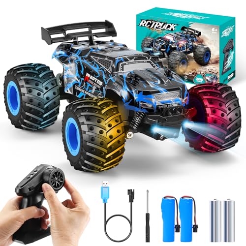 BIFYTON Remote Control Car, 1:18 Scale Rc Cars, All-Terrain RC Truck with LED Light, 20KM/H, Rechargeable, 2WD, 2.4GHz, Sturdy PVC Shell, Remote Control Truck for Boys 4-7 8-12, Beginner ProductsLogo