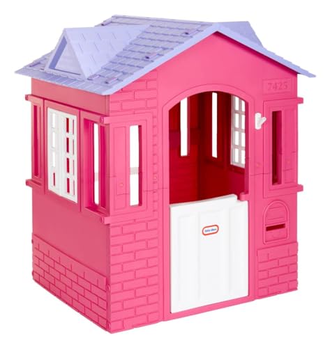 Little Tikes Cape Cottage Pretend Princess Playhousefor Kids, Indoor Outdoor, with Working Doors and Windows, for Toddlers Ages 2+ Years,Pink,Large ProductsLogo