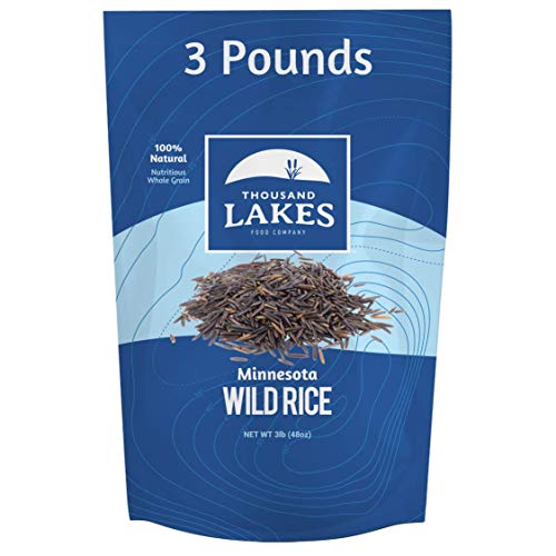 Thousand Lakes Minnesota Grown Wild Rice - 3 pounds (48 ounces) - Bulk Pouch | 100% Wild Rice | All Natural ProductsLogo