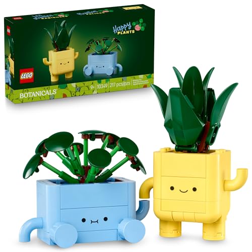LEGO Botanicals Happy Plants Building Toys - Bedroom or Dorm Room Decor for Girls, Boys, & Adults, Desk or Shelf Display - Birthday Gift Ideas for Kids, Ages 9+ - 10349 ProductsLogo