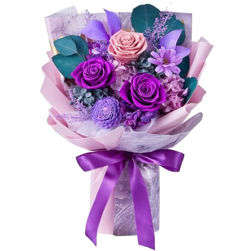 Eterfield Flowers for Delivery Prime, Forever Flowers Bouquet, Preserved Roses and Purple Flowers Birthday Gifts for Her Women Wife Mom Grandma Graduation Valentine's Day Mother's Day ProductsLogo