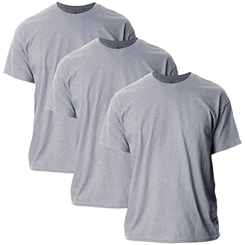Gildan mens Ultra Cotton T-shirt, Style G2000, Multipack T Shirt, Sport Grey (3-pack), 4X-Large US ProductsLogo