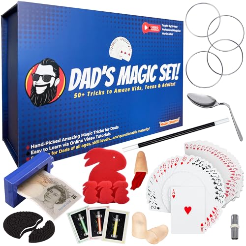 Dad’s Magic Set – 50 Awesome Tricks for Dad to Amaze The Family – Video Tutorials Included - Taught by 20-Year Pro Magician Martin John - Great for Dad's Birthday Gift and Christmas Fun ProductsLogo