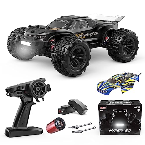HYPER GO H16BM 1/16 RTR Brushless High Speed Electric 4X4 Off-Road Fast RC Car, Max 42mph, RC Truck, Remote Control, 2 Lipo Batteries for Adult, Compatible with 3S Lipo ProductsLogo