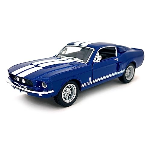 KiNSMART - 1967 Ford Shelby Mustang GT500 1:38 Scale 5" Die Cast Metal Model Toy Muscle Car (Blue) ProductsLogo